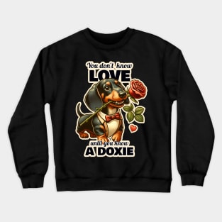 Dachshund Valentine's day Crewneck Sweatshirt